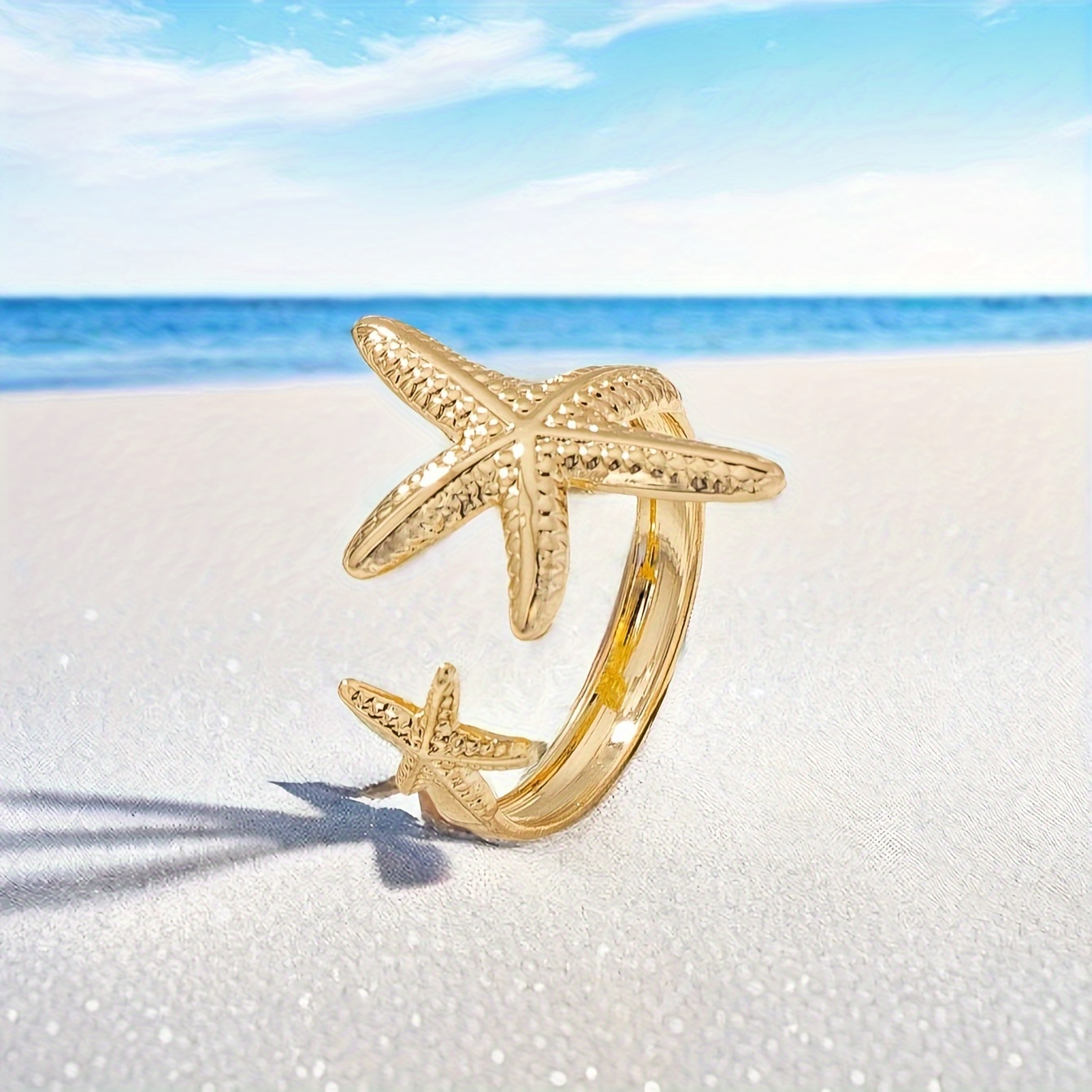 Boho Style Starfish Toe Ring Open Band Iron Jewelry